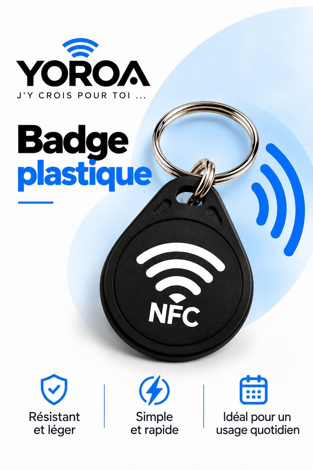 Badge plastique YOROA